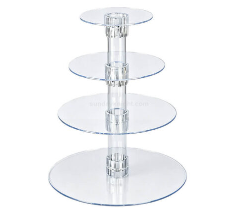4-stöckiger Cupcake-Halter aus klarem Kunststoff