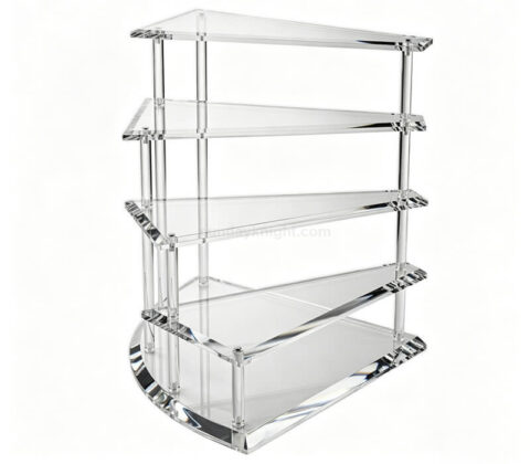 Soporte acrílico de lujo transparente para tartas de 4 pisos