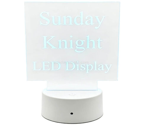 Letrero de mesa acrílico con LED personalizado