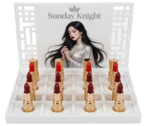 Espositore per rossetto in acrilico bianco Premium