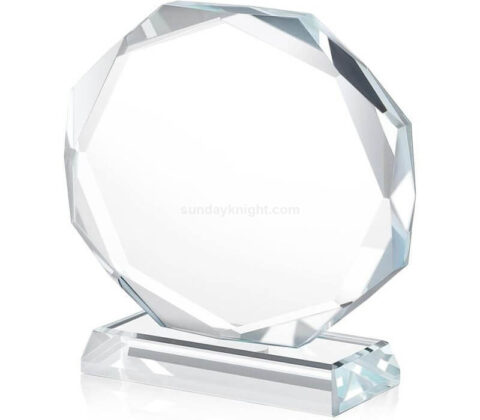 Trofeo de cristal en blanco de alta calidad personalizado