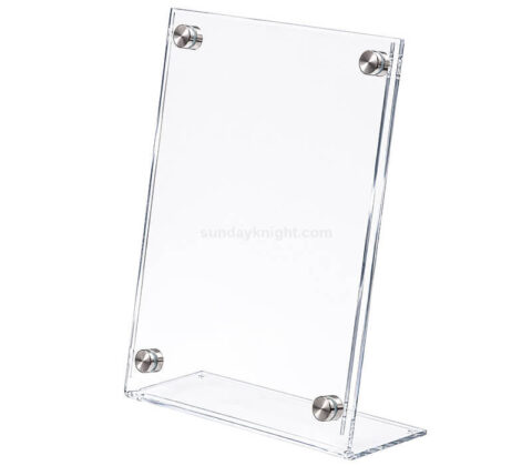 Portacarteles acrílico de sobremesa personalizable 8,5 x 11