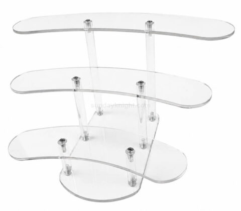 Soporte acrílico transparente de 3 pisos para magdalenas