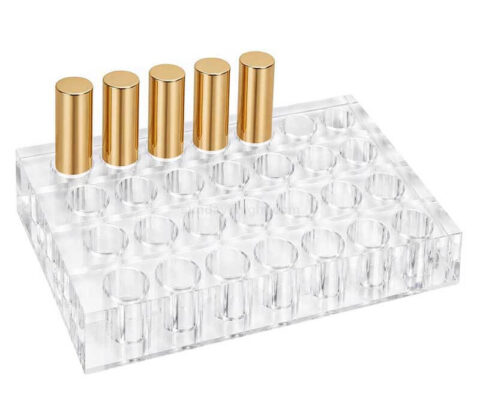 Expositor acrílico transparente para barras de labios