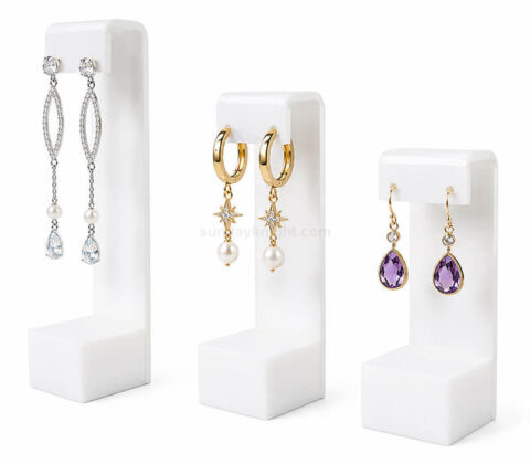Manufacturer Sale White Acrylic Earring Display Stands