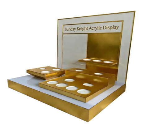 Custom Gold LED Acrylic Product Display