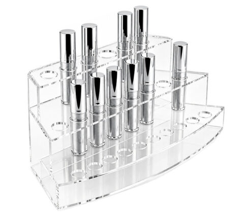 3-stufiger klarer Acryl-Lippenstifthalter