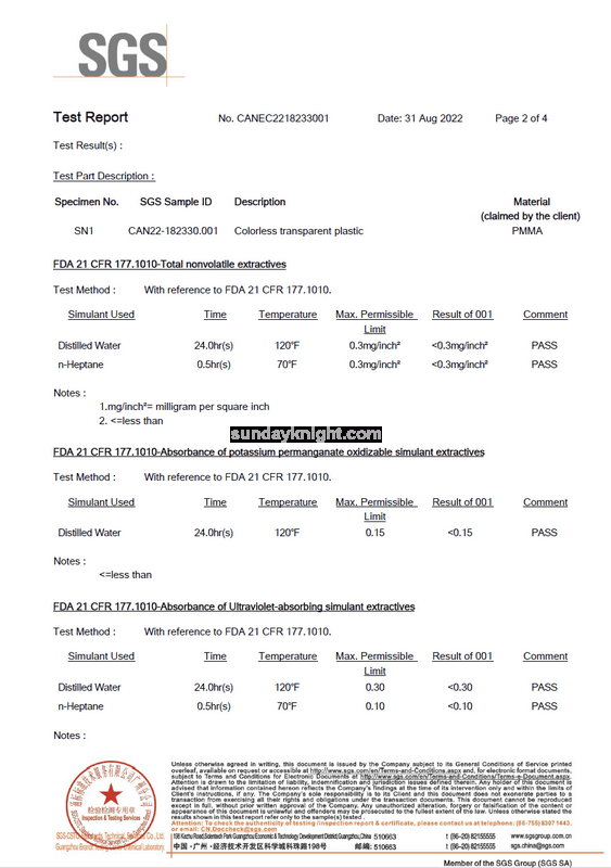 SGS FDA report -2
