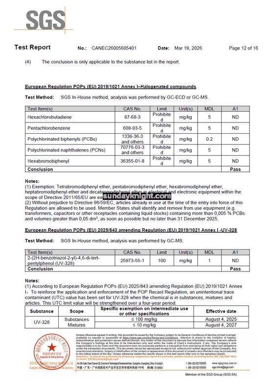SGS POPs test report -2