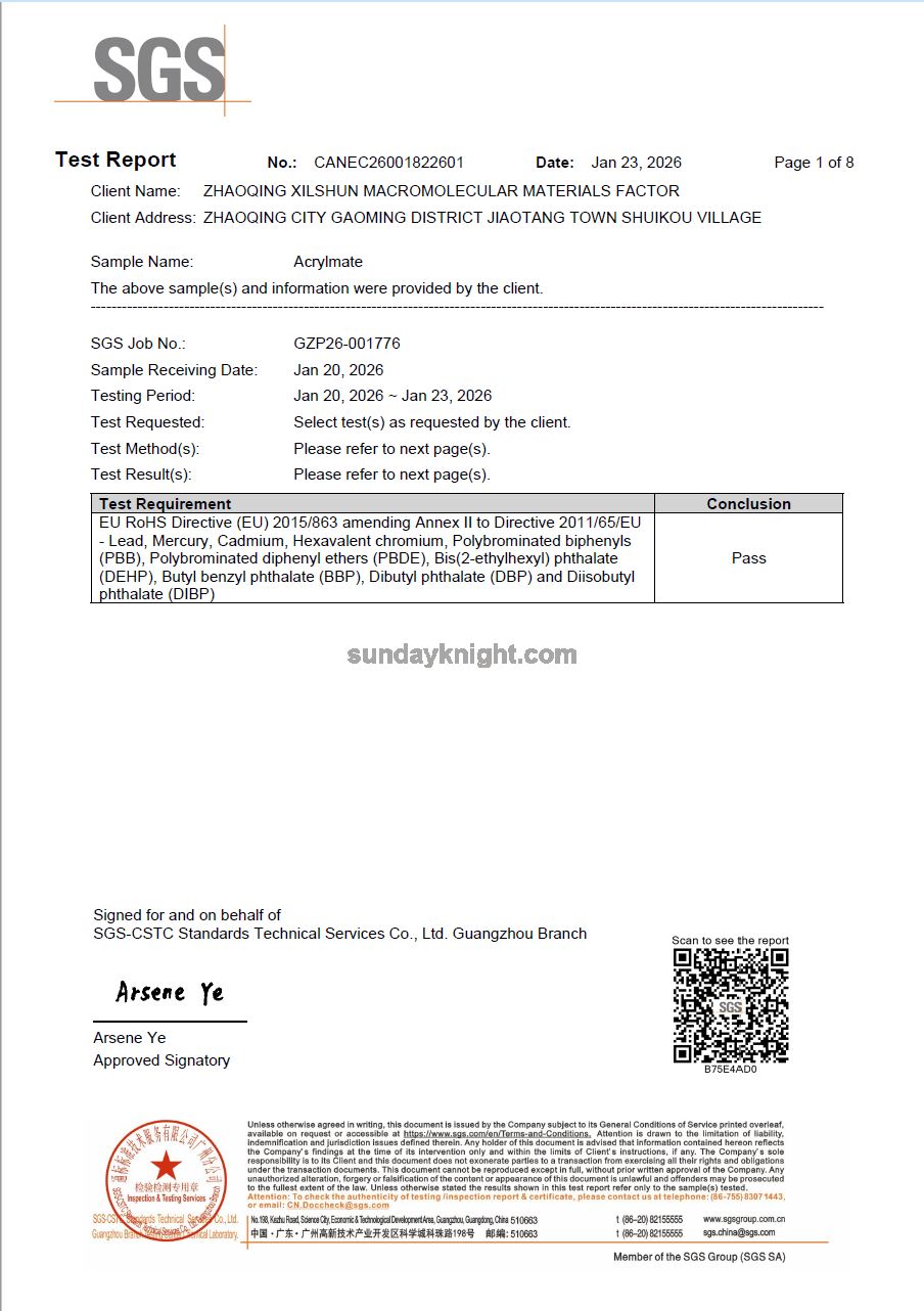 SGS ROHS test report -1