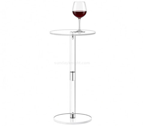 Transparent High-Top Cocktail Pub Table