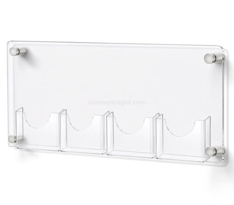 Portafolletos de pared plegable de dos hojas con 4 compartimentos