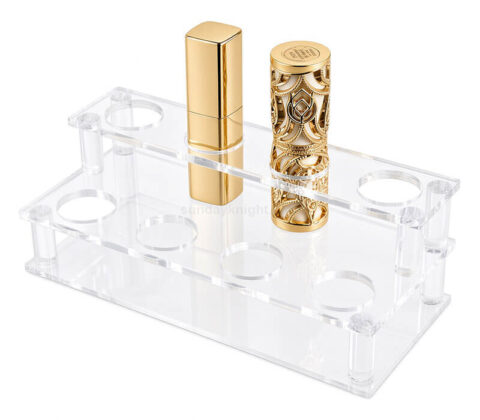 Günstiger, durchsichtiger Acryl-Ständer für Lippenstifte mit zwei Ebenen