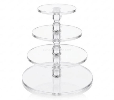 Alzata per cupcake in acrilico a 4 ripiani Crystal Clear OEM